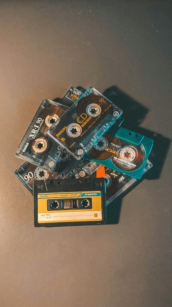 A stack of cassette tapes ready for fulfillment